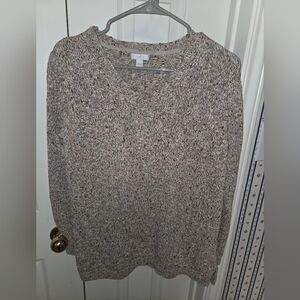 J. Jill Multicolor Knit V-Neck Sweater